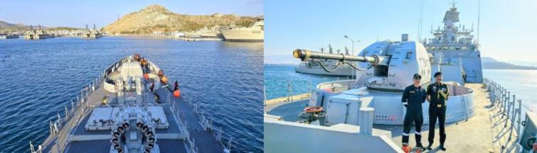 INS Trikand at Salamis Bay, Greece for maiden maritime exercise